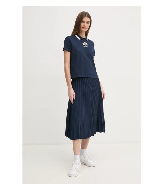 Φούστα Tommy Hilfiger χρώμα: ναυτικό μπλε, WW0WW43886
