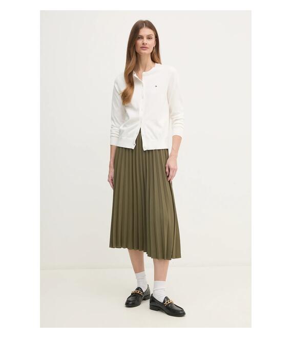 Φούστα Tommy Hilfiger χρώμα: πράσινο, WW0WW43886