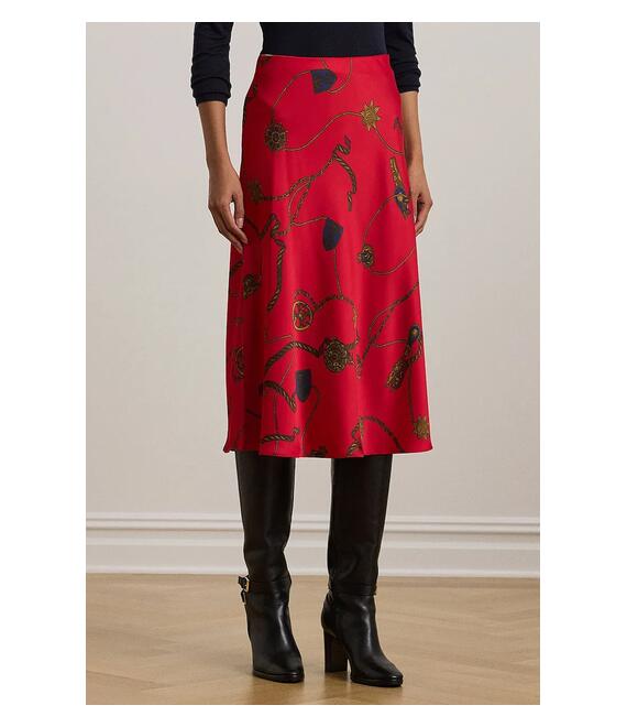 Φούστα Lauren Ralph Lauren χρώμα: κόκκινο, 200957077