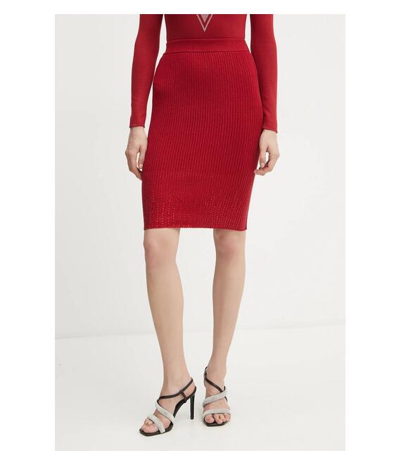 Φούστα Guess ALICE χρώμα: μπορντό, W5RD83 Z2Y50