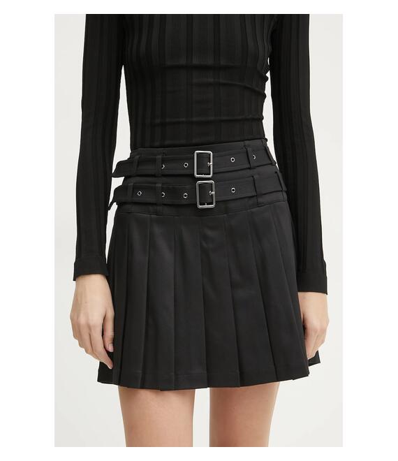 Φούστα Guess REEVA χρώμα: μαύρο, W5RD75 WGXM2