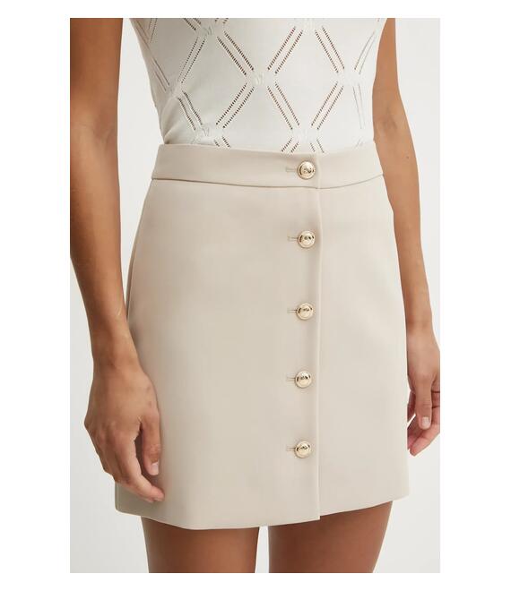 Φούστα Marciano Guess BECKY χρώμα: μπεζ, 5RGD03 7115A