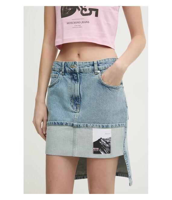 Τζιν φούστα Moschino Jeans χρώμα: μπλε, 0112 3217