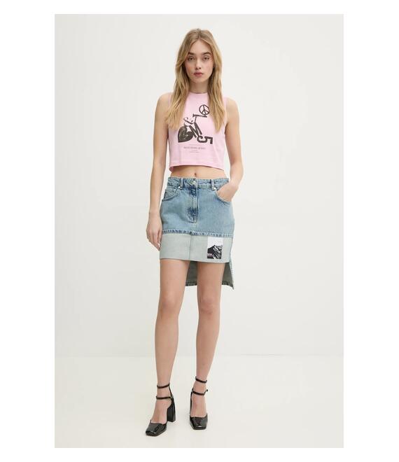 Τζιν φούστα Moschino Jeans χρώμα: μπλε, 0112 3217