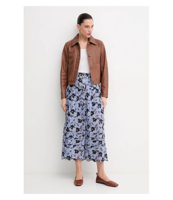 Βαμβακερή φούστα Pepe Jeans ENODIA χρώμα: μπλε, PL901193