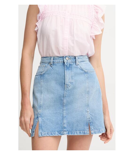 Τζιν φούστα Pepe Jeans MINI SKIRT HW SLIT χρώμα: μπλε, PL901208