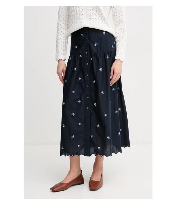 Βαμβακερή φούστα Pepe Jeans EVEN χρώμα: ναυτικό μπλε, PL901217