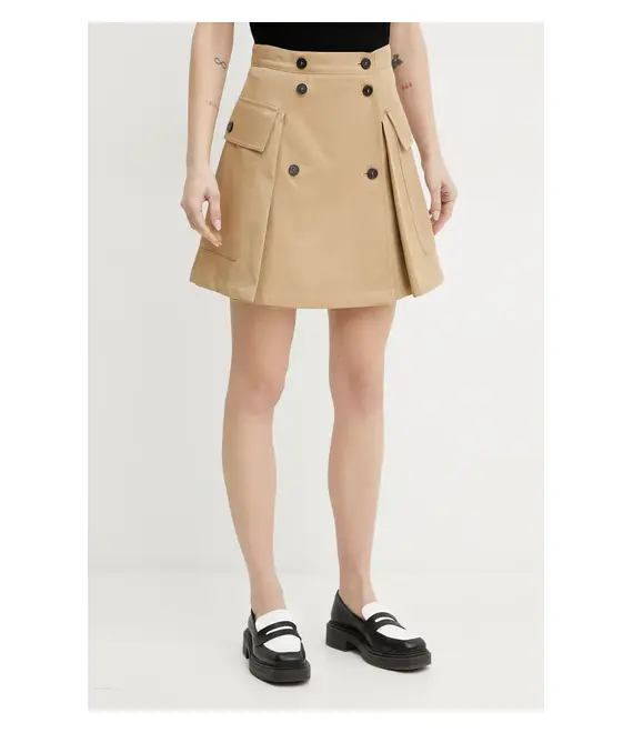 Βαμβακερή φούστα Weekend Max Mara χρώμα: πράσινο, 2515101021600