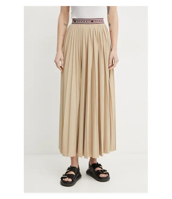Φούστα Weekend Max Mara χρώμα: μπεζ, 2515771031600