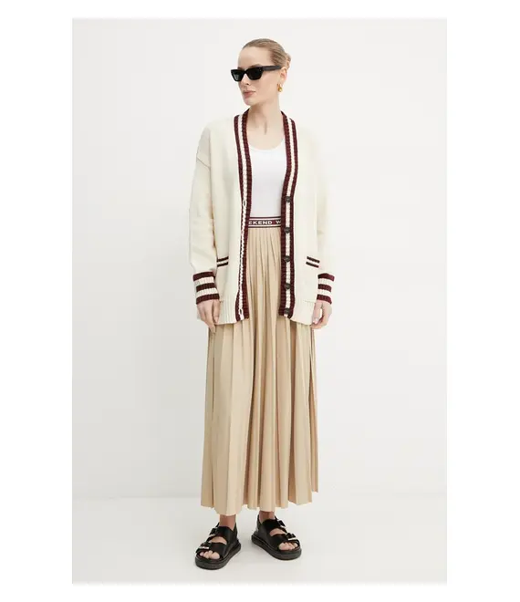 Φούστα Weekend Max Mara χρώμα: μπεζ, 2515771031600