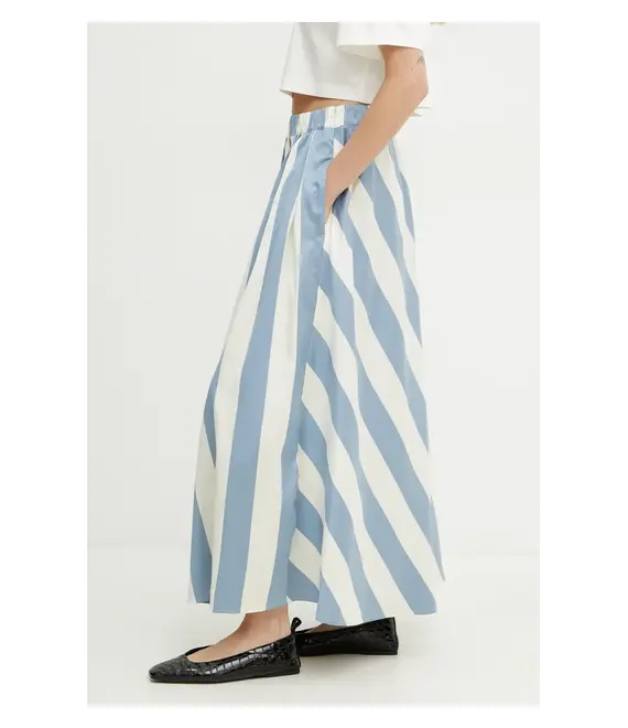 Μεταξωτή φούστα Weekend Max Mara χρώμα: μπλε, 2515101062600