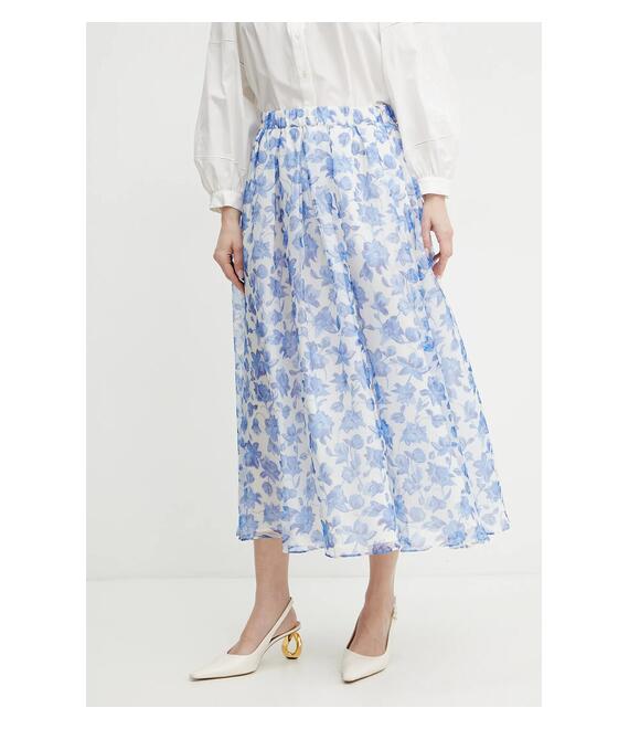 Μεταξωτή φούστα Weekend Max Mara χρώμα: μοβ, 2515101072600