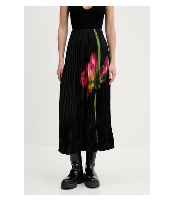 Φούστα Desigual FOLLET χρώμα: μαύρο, 25SWFW06