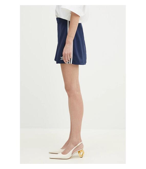 Φούστα adidas Originals 3S Mini Skirt χρώμα: ναυτικό μπλε, JD0283