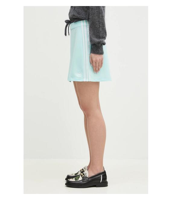 Φούστα adidas Originals 3S Mini Skirt χρώμα: τιρκουάζ, JP3653