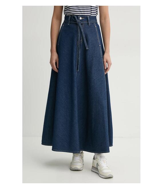 Τζιν φούστα Levi's XL SKIRT χρώμα: ναυτικό μπλε, 001T4