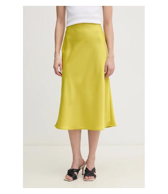 Φούστα Calvin Klein χρώμα: κίτρινο, LV044B608G