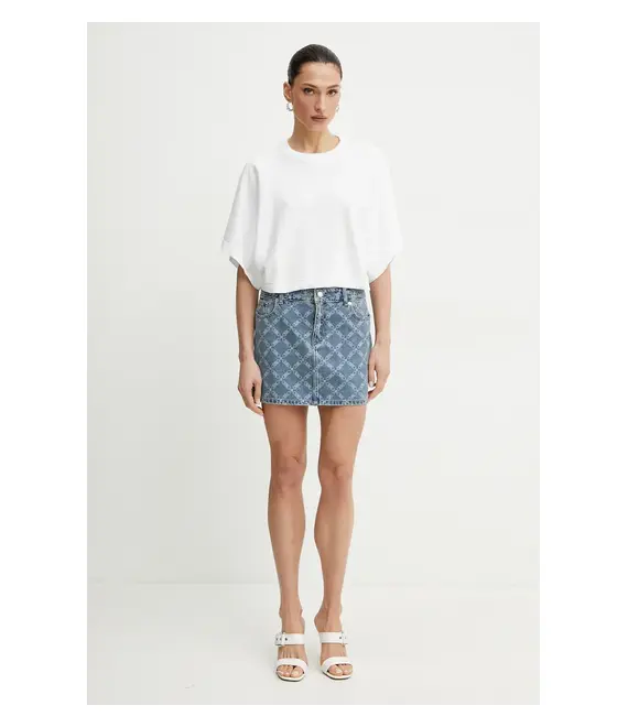 Τζιν φούστα MICHAEL Michael Kors χρώμα: μπλε, MS570I6H2P