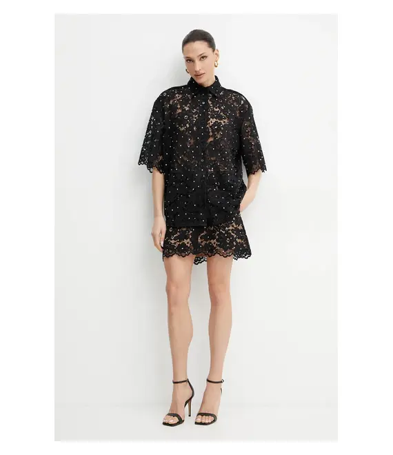Φούστα MICHAEL Michael Kors χρώμα: μαύρο, MS570HIGTA
