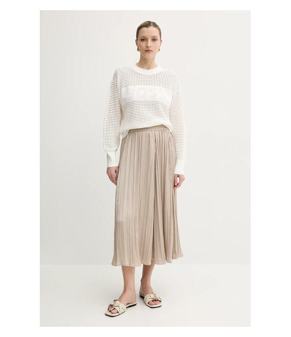 Φούστα MICHAEL Michael Kors χρώμα: μπεζ, MS570GDHCP