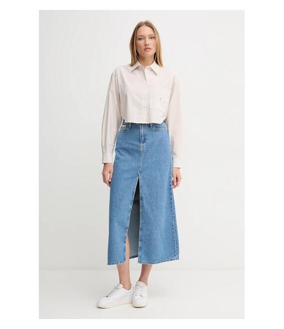 Τζιν φούστα Calvin Klein Jeans χρώμα: μπλε, J20J225192