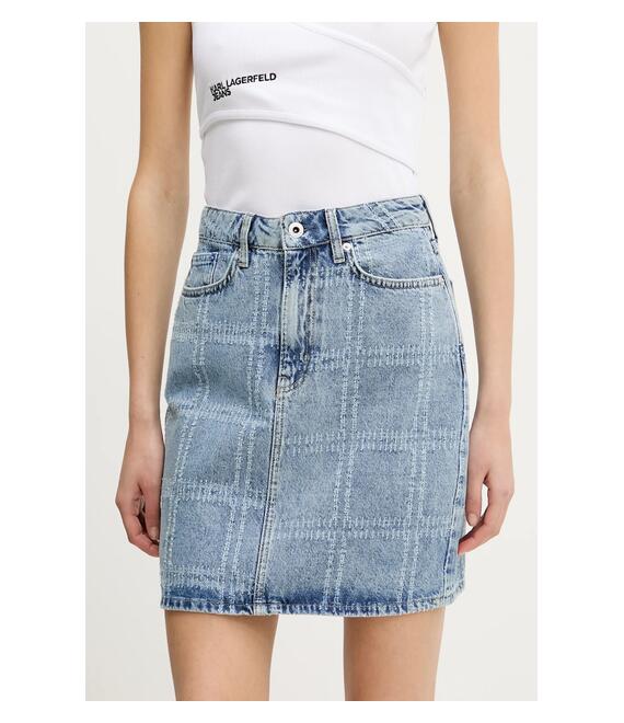 Τζιν φούστα Karl Lagerfeld Jeans χρώμα: μπλε, A2W12013