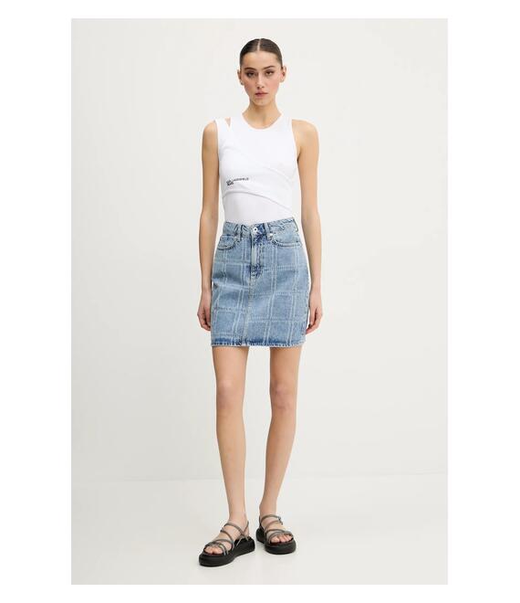 Τζιν φούστα Karl Lagerfeld Jeans χρώμα: μπλε, A2W12013