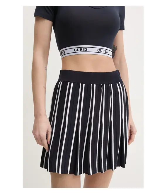Φούστα Guess χρώμα: μπλε, V5GD00 Z3D60