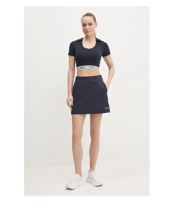 Φούστα Guess NIGELLA χρώμα: ναυτικό μπλε, V5GD02 KCS01