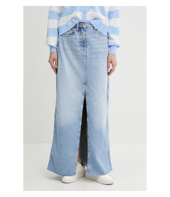 Τζιν φούστα Tommy Jeans χρώμα: μπλε, DW0DW20581