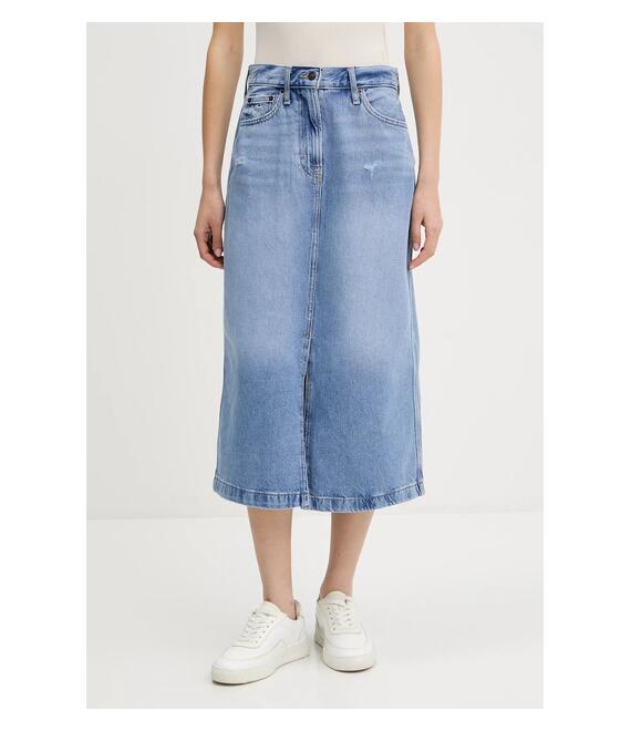 Τζιν φούστα Tommy Jeans χρώμα: μπλε, DW0DW21292