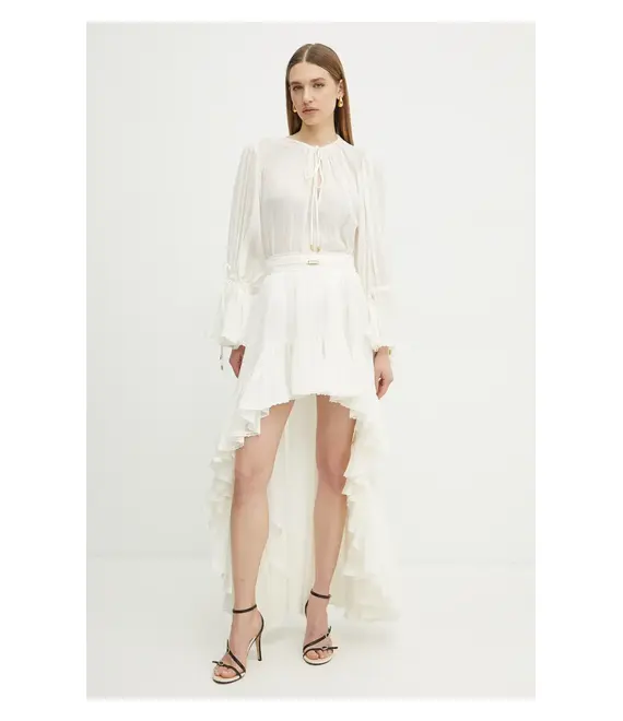 Βαμβακερή φούστα Marciano Guess ELSA χρώμα: μπεζ, 5GGD34 7317A