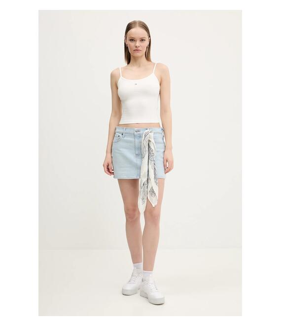 Τζιν φούστα Abercrombie & Fitch χρώμα: μπλε, KI143-5085