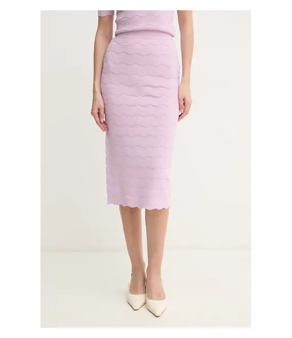Φούστα Herve Leger Eloise χρώμα: μοβ, SCJ3515831