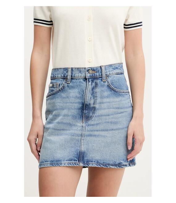 Τζιν φούστα Guess Jeans χρώμα: μπλε, W5GD0Q D5M4A