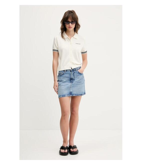 Τζιν φούστα Guess Jeans χρώμα: μπλε, W5GD0Q D5M4A
