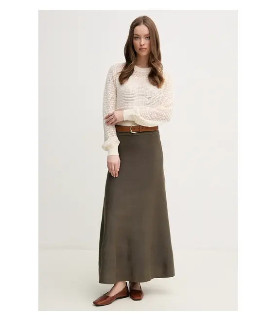 Φούστα Pedro del Hierro χρώμα: πράσινο, 7599298