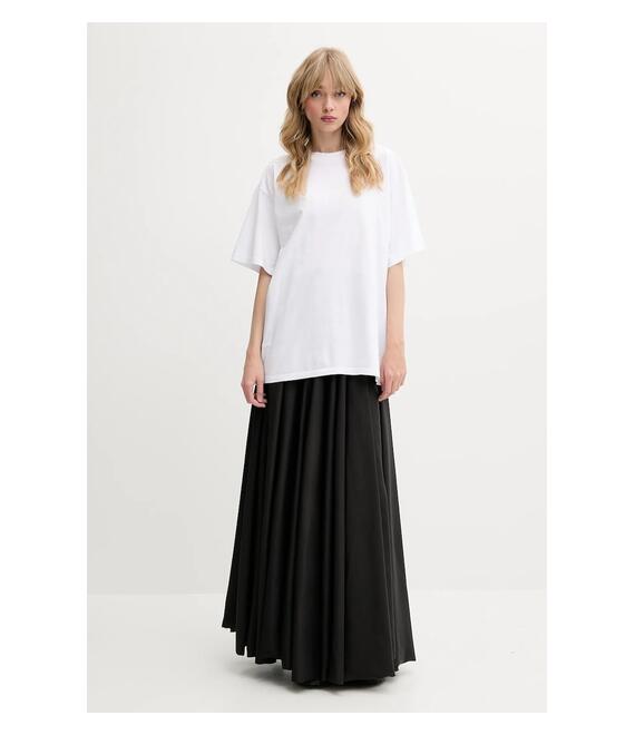 Φούστα MM6 Maison Margiela χρώμα: μαύρο, S62MI0029