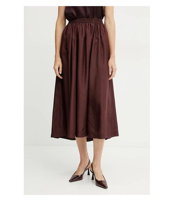 Μεταξωτή φούστα Forte Forte χρώμα: μπορντό, 9930 my skirt