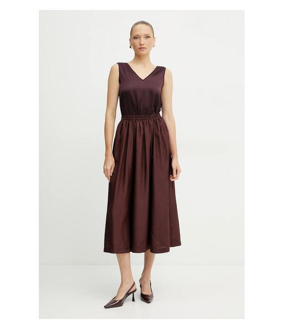 Μεταξωτή φούστα Forte Forte χρώμα: μπορντό, 9930 my skirt