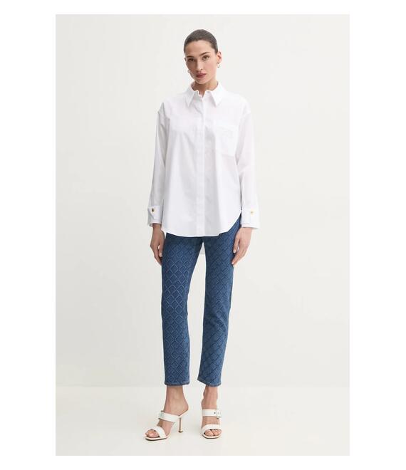 Τζιν παντελόνι Elisabetta Franchi χρώμα: μπλε, PJ95N51E2