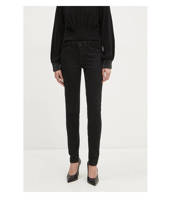 Τζιν παντελόνι Guess ANNETTE χρώμα: μαύρο, W2YA99 D4PZ1