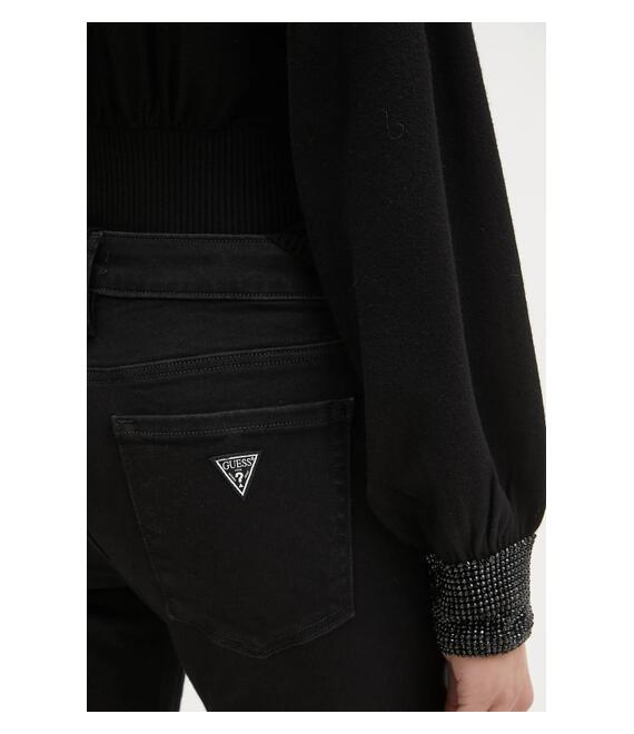 Τζιν παντελόνι Guess ANNETTE χρώμα: μαύρο, W2YA99 D4PZ1
