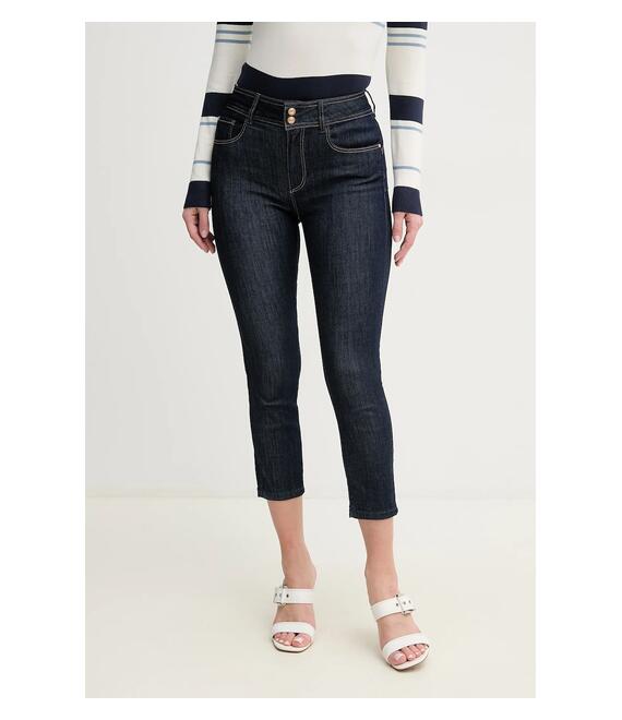 Τζιν παντελόνι Guess CAPRI χρώμα: ναυτικό μπλε, W5GA80 D5B43