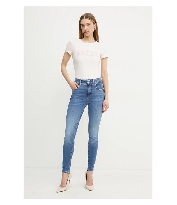 Τζιν παντελόνι Guess χρώμα: μπλε, W5GA34 D5Q01