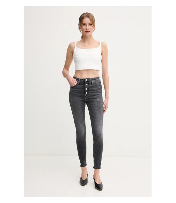 Τζιν παντελόνι Calvin Klein Jeans χρώμα: μαύρο, J20J225509