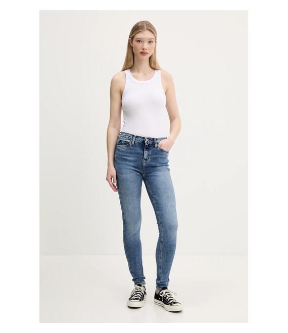 Τζιν παντελόνι Tommy Jeans χρώμα: μπλε, DW0DW20652