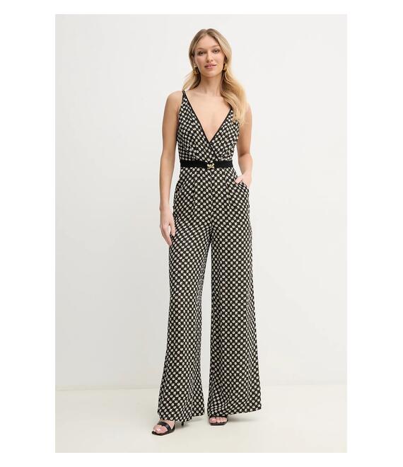 Ολόσωμη φόρμα Elisabetta Franchi χρώμα: μαύρο, TU03551E2