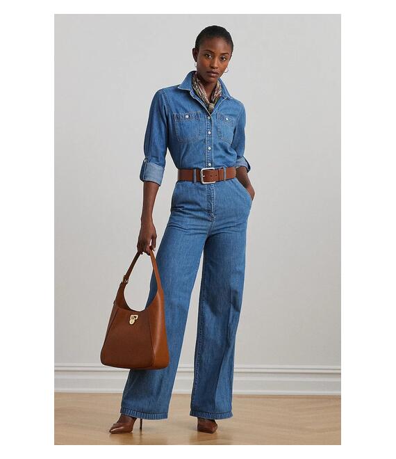Ολόσωμη φόρμα τζιν Lauren Ralph Lauren χρώμα: μπλε, 200971998