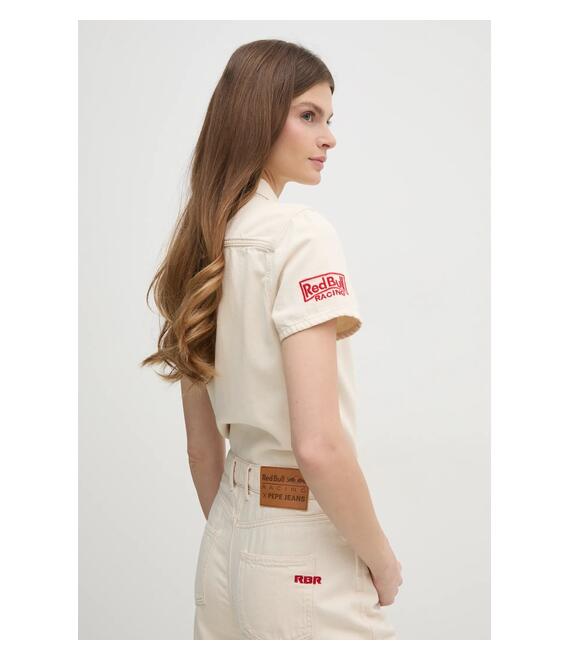Ολόσωμη φόρμα τζιν Red Bull Racing x Pepe Jeans PITLANE JUMPSUIT χρώμα: μπεζ, RL230003R83